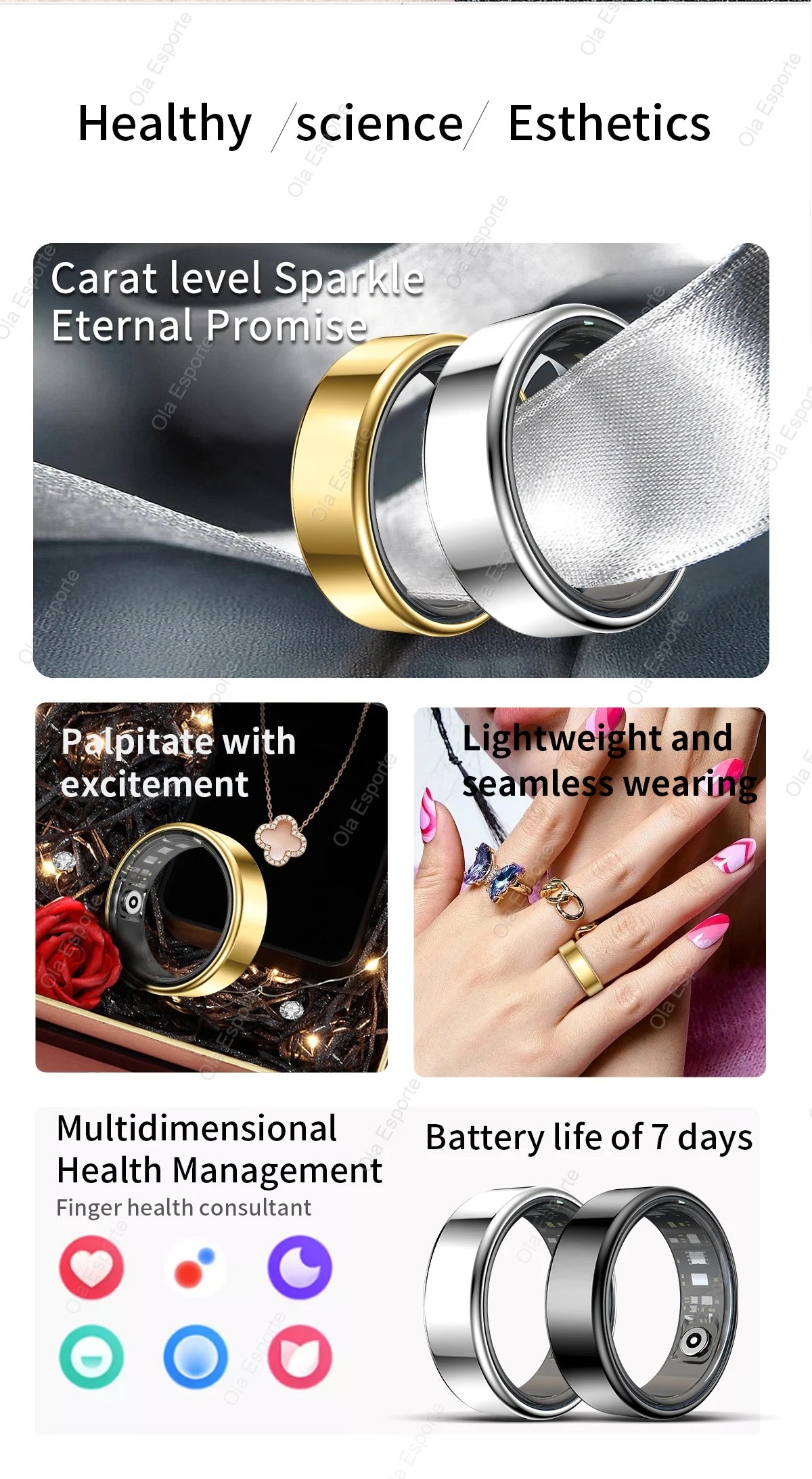 Nuevo Anillo Inteligente 2026 Para Hombre y Mujer. Resistente al Agua